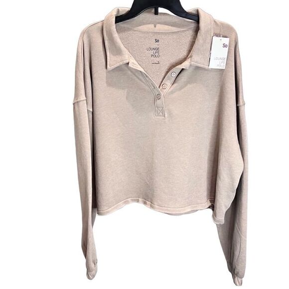 SO fleece cropped, lounge life polo, size XL - Picture 1 of 12